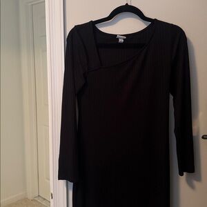 A New Day Black Ribbed Top